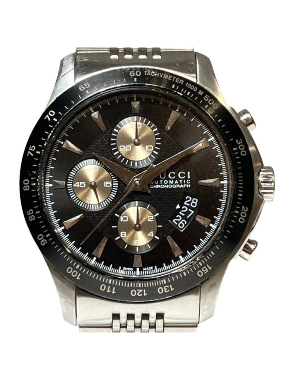 Gucci Timeless Watch SS Automatic Winding Black Dial 126.2